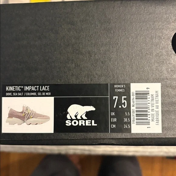 Sorel Dove and Sea Salt Kinetic Impact Lace Sneakers - Picture 5 of 6